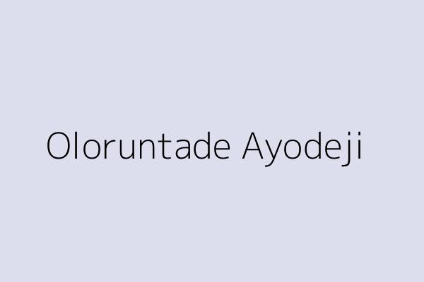 Oloruntade Ayodeji